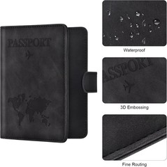 Elegant RFID Passport Holder with Magnetic Clasp – Unisex Travel Accessory