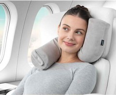 Soft and Adjustable Travel Memory Foam Pillow for Neck and Lumbar Support