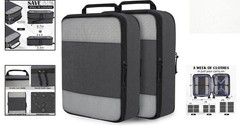 Extra Large Compression Packing Cubes Set for Effortless Travel Organization