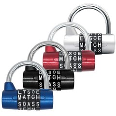 4 PCS Adjustable 5 Digit Letter Combination Gym Locker Lock Keyless Rust