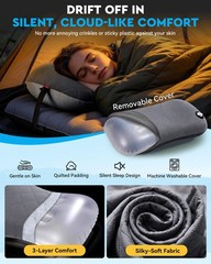 Hikenture Ultralight Inflatable Pillow with Removable Cover for Neck Lumber S…