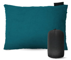 Almohada de viaje portátil de espuma viscoelástica para camping y avión