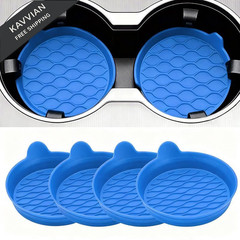 DandyChic Car Cup Holder Coaster, Lined with Anti Slip Blue