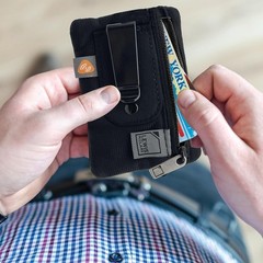 Travel-Ready RFID-Blocking Clip Wallet – Black Design, Perfect for Men & Women