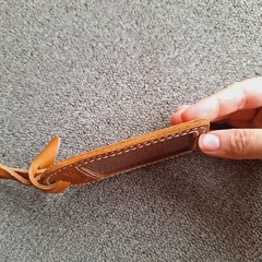 Wanderers Tan Brown Name Travel Tag Address ID genuine Soft Leather Holiday