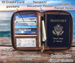 Unisex RFID Blocking Bifold Wallet – Distressed Brown