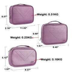 BUBM 3 Piece Set (S/M/L) Waterproof Travel Electronics Organizer Case
