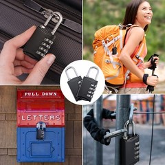 10 Pcs 4 Digit Combination Lock Small Combo Luggage Number Locks Outdoor Waterpr