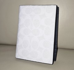New Coach Chalk White Leather Passport Holder ID Holder Wallet Organizer CW170