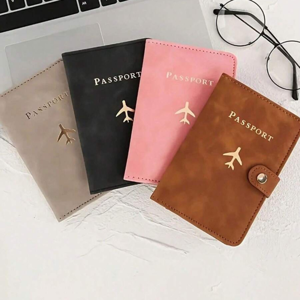 PU Leather Passport Holder RFID Blocking Travel Wallet ID Card Organizer Cover