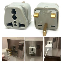1 Pc Universal to UK Plug Adapter Type G Travel AC Converter Dubai UAE EU AU US
