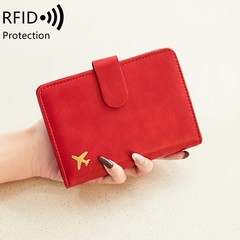 Leather Fashion Passport Case RFID Blocking Passport ID Card Bag for Travel