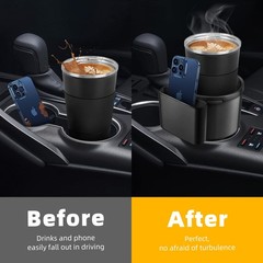 TYKOR Car Cup Holder Expander, Extender Adapter for with black