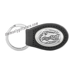 NCAA Florida Gators Zep-Pro Leather Concho Key Fob black keychain