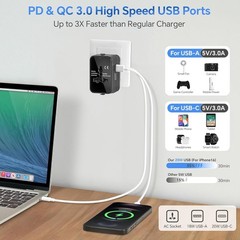 Universal Travel Adapter GaN PD USB-C QC Worldwide EU US UK AU Plug