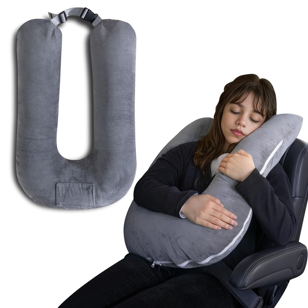 Car Travel Pillow for Sleeping, Adjustable for Adults & , Breathable Soft Nec…