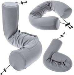 Dot&Dot Twist Memory Foam Travel Pillow for Airplanes – Travel Neck Pillow fo…