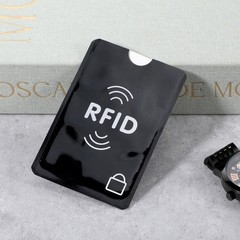 15 PCS RFID Credit Card Sleeve Passport Sleeves black white