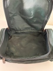 Tumi Case Zippered Travel Dark Green Canvas Unisex Accessory Cosmetic Hang fob