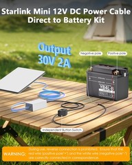 12V to 30V 2A Step Up Converter Adapter for Starlink Mini 12V Battery 12V 24V