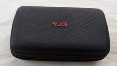 TUMI Delta Amenity Kit Travel Toiletry Case Zip Hard Shell Pouch BLACK