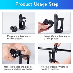 Eucredy Universal Stroller Cup Holder, Upgrade 1 Count (Pack of 1), Black