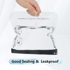 4Pcs Clear TSA Approved Travel Toiletry Bags Leakproof Waterproof Quart Size