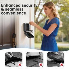 Key Lock ,12 Digit Combination LockBox for Keys,Resttable ,Large Capacity & W…