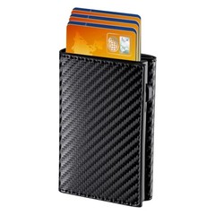Slim Wallet for Men, RFID Blocking Trifold Leather Card Holder | Leather pop