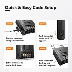 Combination Lock for Outdoor & Indoor | Heavy Duty, Weatherproof, 4-Digit Sec…