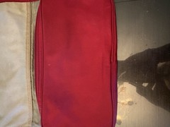 TUMI Red/Maroon Hanging Folding Toiletry Case