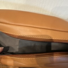Tumi Brown Leather Zippered Travel Accessory Bag for Organizing Essentials