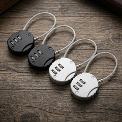 4 Pack 3 Digit Combination Cable Locks, Mini Waterproof Keyless Luggage Locks fo