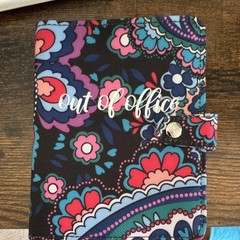 Vera Bradley Lighten Up Passport Cover Haymarket Paisley Fabric Clear Window