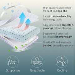 Travel & Camping Cooling Memory Foam Pillow for Backpacking&AirplanesSmall Pi…