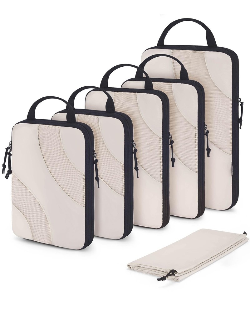 Bagsmart Compression Packing Cubes For Travel 6 Set Travel Packing Cubes For