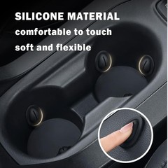 6PCS Car Cup Position Limiter,Silicone Holder Insert with Black