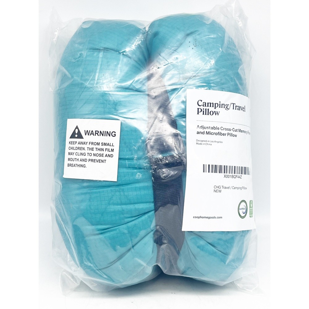 Coop Home Goods Adjustable Travel Camping Pillow Memory Foam And Microfiber