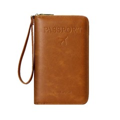 DOB SECHS Leather Passport Cover Case with 0.78″ x 4.33″ x 6.69″, Brown-34