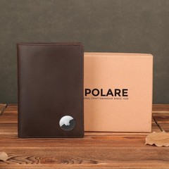 Polare Functional RFID Blocking Leather Passport Holder Travel Bifold Wallet For