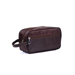 Waterproof Brown Cosmetic Case Durable Toiletry Bag for Travel and Organization