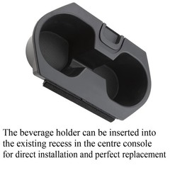 Cup Holder Insert Fit Civic 2016 2017 2018 2019 2020 83446-TBA-A01ZA, black