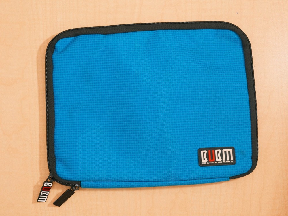 BUBM Double Layer Travel Gear/Blue Organizer Electronics Accessories Bag