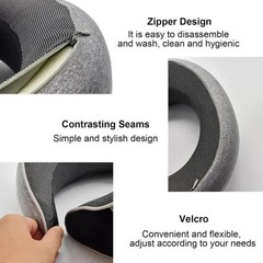 1pc Memory Foam U-Shaped Travel Neck Pillow: Snail Style Portable Support