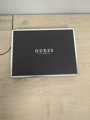Guess Elite Passport Case Holder Leather One Size Black- NEW Open Box