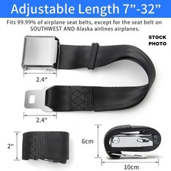 Coolrunner Airplane Seat Belt Extender, Adjustable 7-32″ ~ Brand New