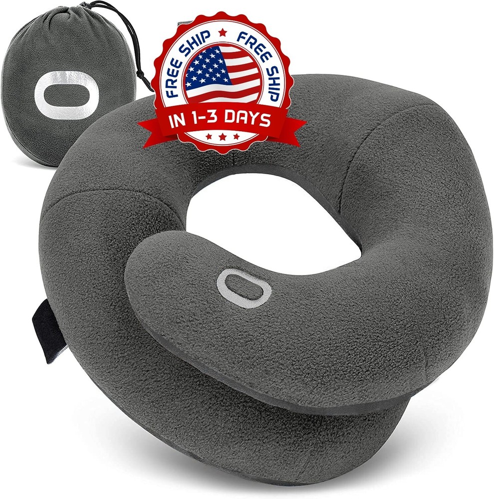 Almohada De Viaje Para El Cuello Cojín De Viaje Duradero En Forma Tamaño XL NEW.