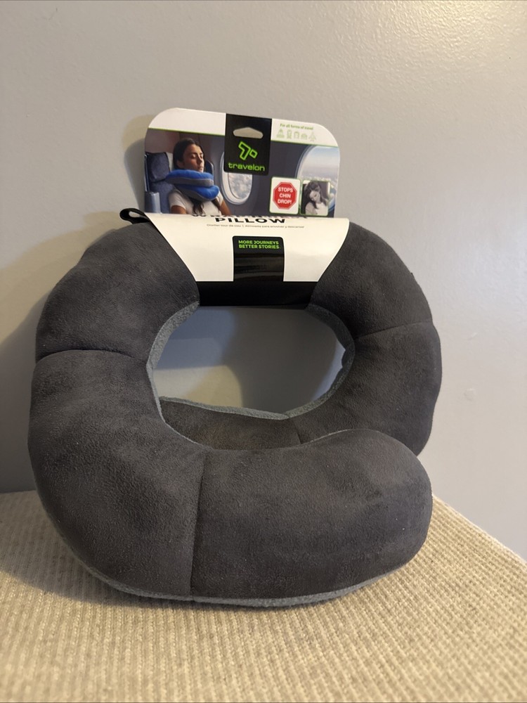 Travelon Deluxe Wrap N Rest Pillow Dark Gray Light Gray 13173-510 One Size🧿
