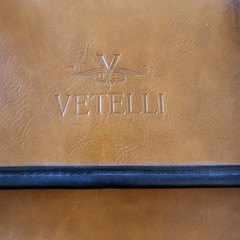 Vetelli Vegan Leather Hanging Toiletry Bag 2 Tone Brown Mustard
