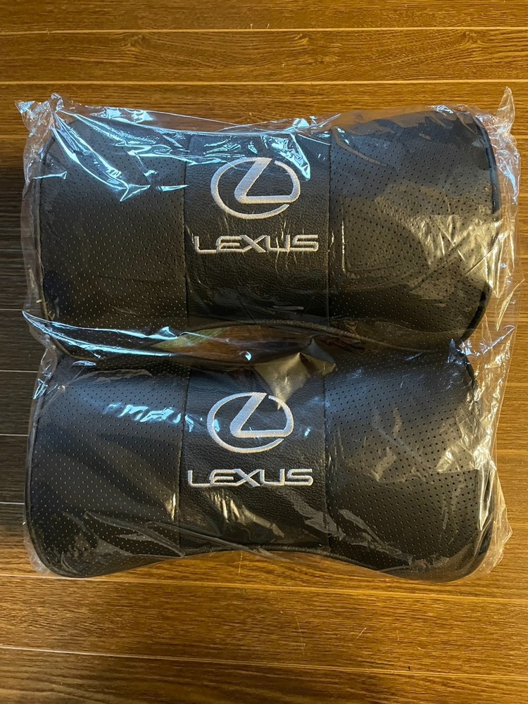 LEXUS Embroidered Neck Pillow Cushion Set of 2 Black Line Japan New
